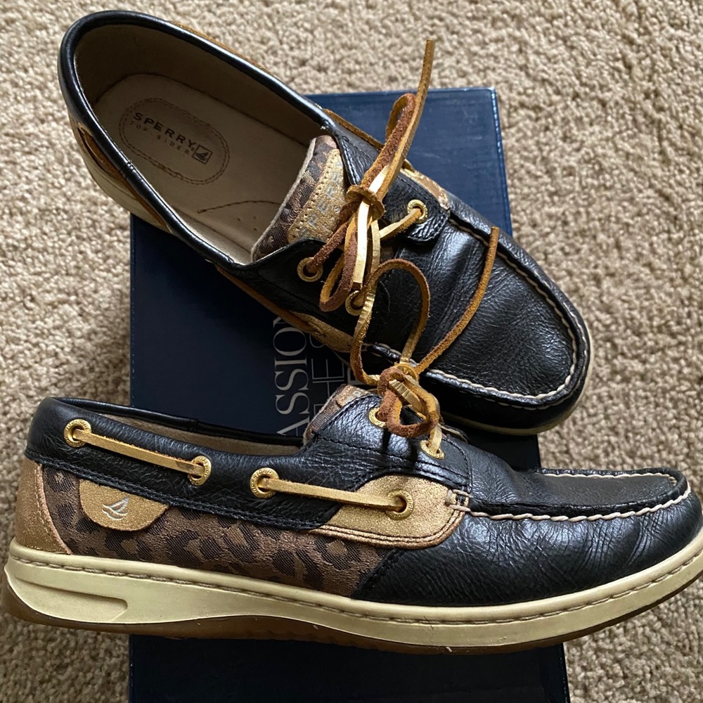 Black & Leopard Sperry